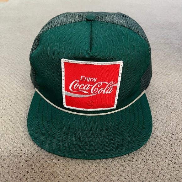 Riverside Other - Vintage 1980s Coca-Cola Riverside Trucker Hat Green Mesh Snapback Made in USA